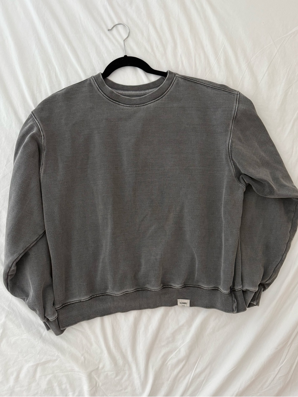 Glowny Washed Gray Oversized Sweater